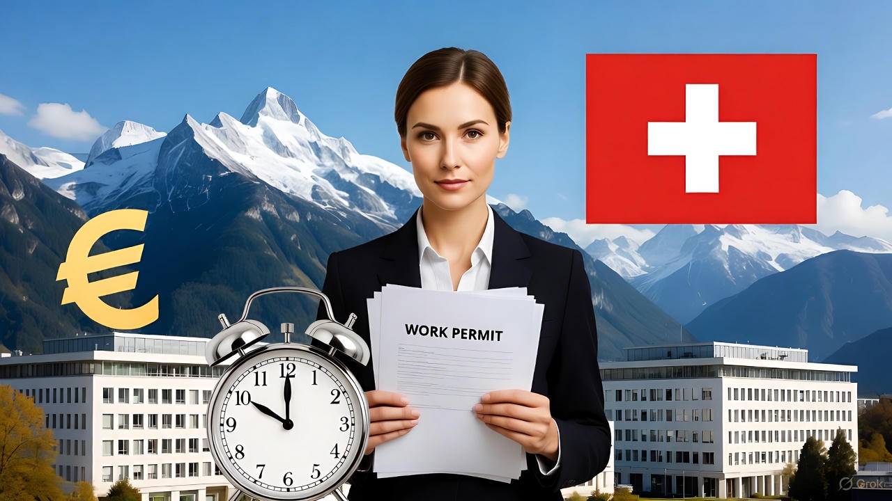 generate featured image for this article Cost of Switzerland Work Permit and Processing Times